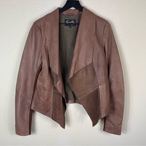 Scully Suede Leather Open Front Jacket Size XL